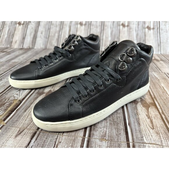 Rag & Bone Kent High Top Leather Sneakers  Size 37 US 7 Color Black New In Box - Picture 2 of 10